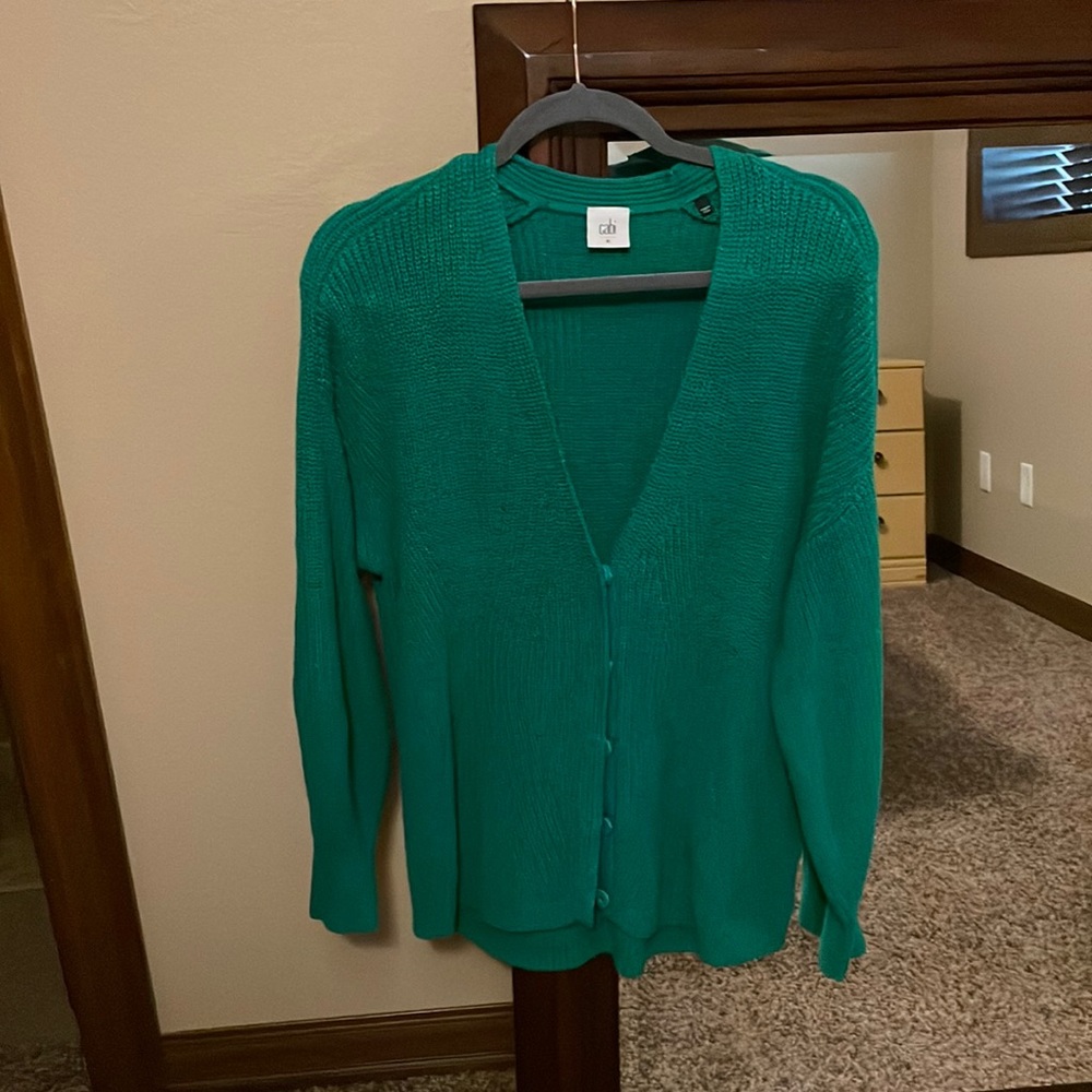 Cabi 3709 Green Lucky Cardigan Medium